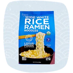 Organic Wide White Rice Ramen Noodles