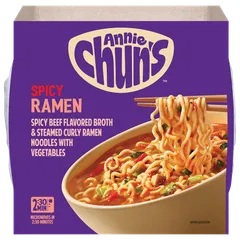 Spicy Ramen Soup Bowl with Vegetables