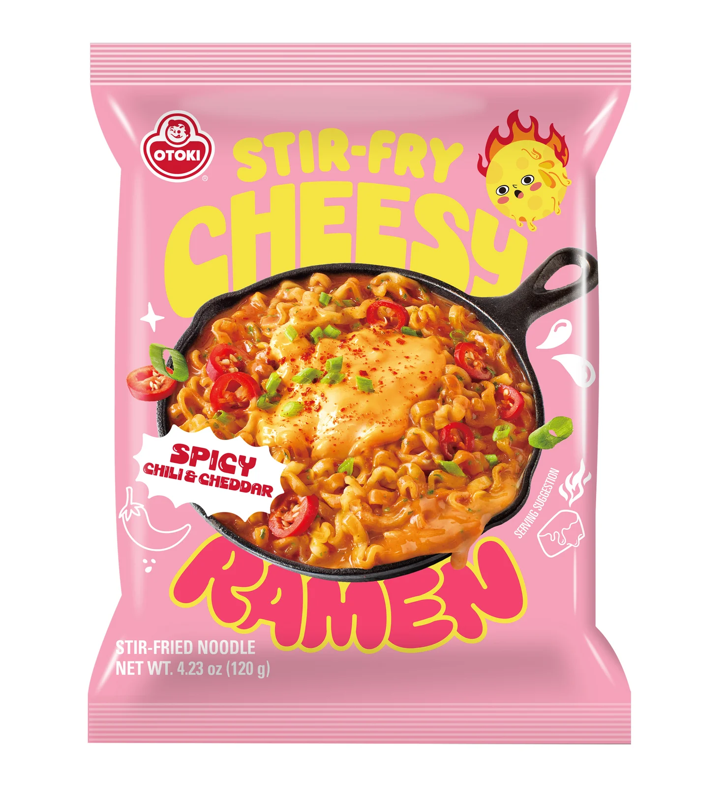 Stir-Fry Cheesy Ramen Spicy Chili & Cheddar