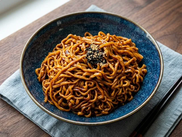 Buldak-getti: Buldak + Chapagetti Sweet-and-Spicy Stir-Fry