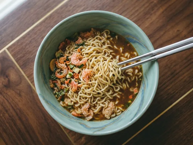 Twi-Sae Myeon: Tempura Udon + Spicy Shrimp Noodles