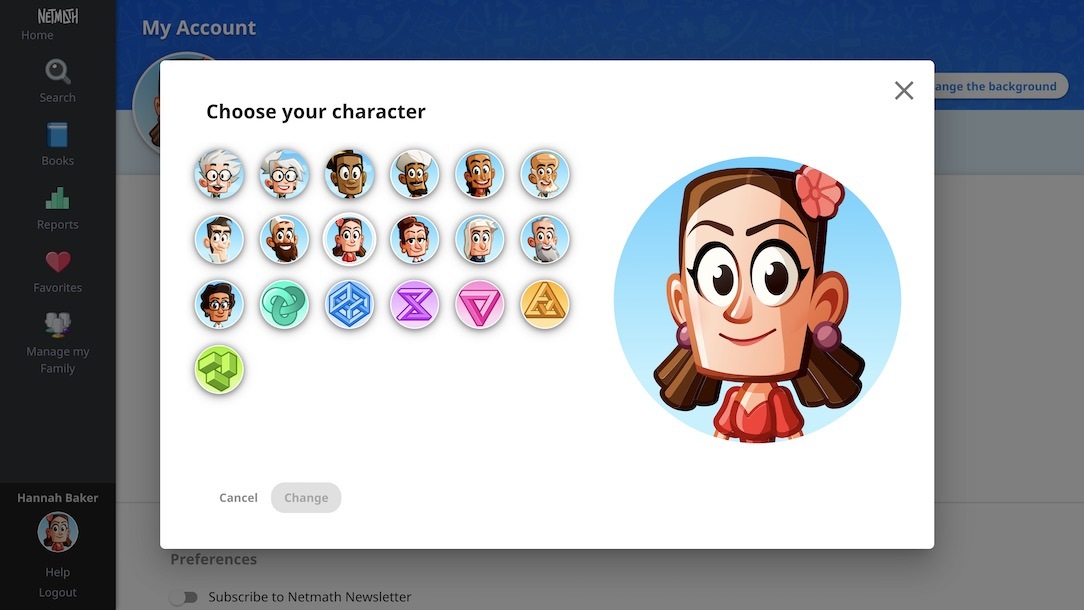 NM EN: choose my avatar