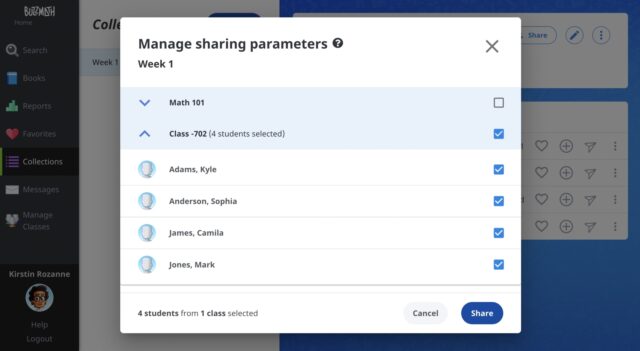 Share collection to every students