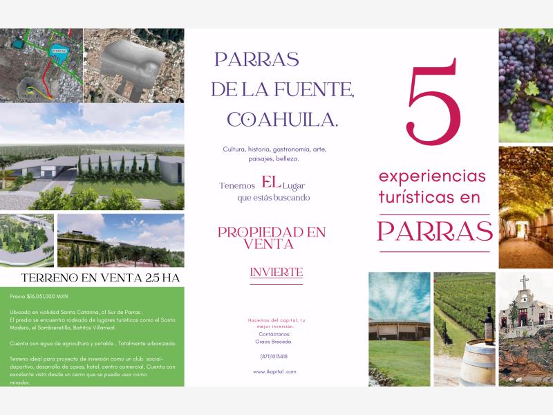 Terreno en Venta en Parras de la Fuente Centro