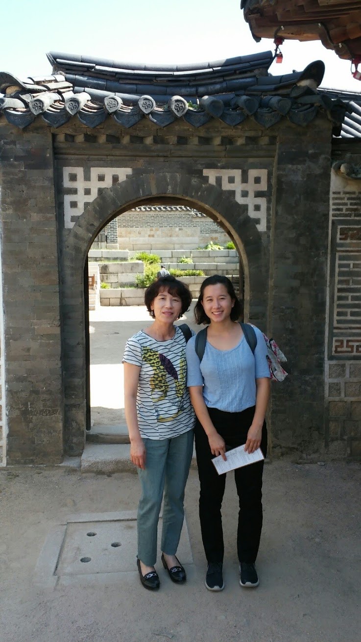 Pictured are Alexi and her host mom.