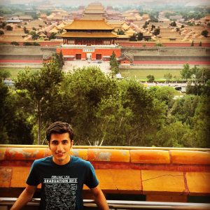 Shobhit pictured in front of Forbidden City in Beijing