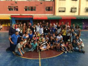 NSLI-Y Arabic participants volunteering with children and youth at the Sidi Moumen Cultural Center.