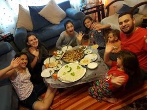 Picture of NSLI-Y students celebrating Fourth of July at their host family homes.