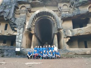 Students visit Caves outside of Pune