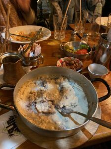 A platter of tahini
