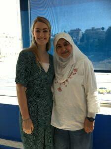 Grace with her Arabic teacher