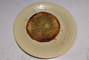 Knefe, a sweet, cheesy, Turkish dessert