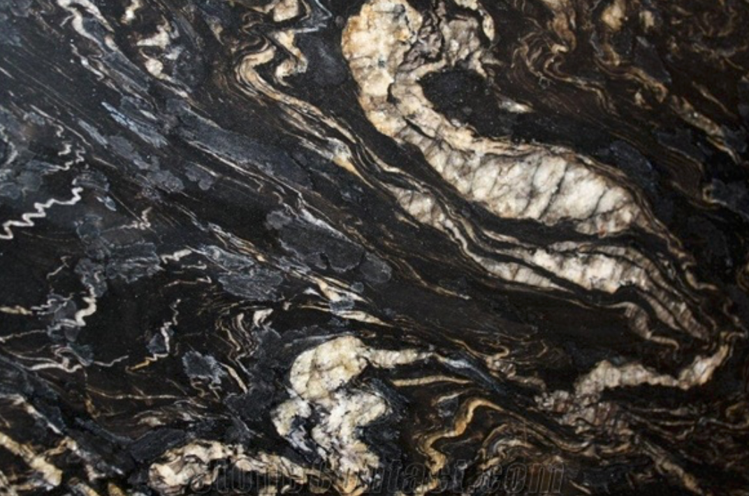 Titanium Black Granite slab