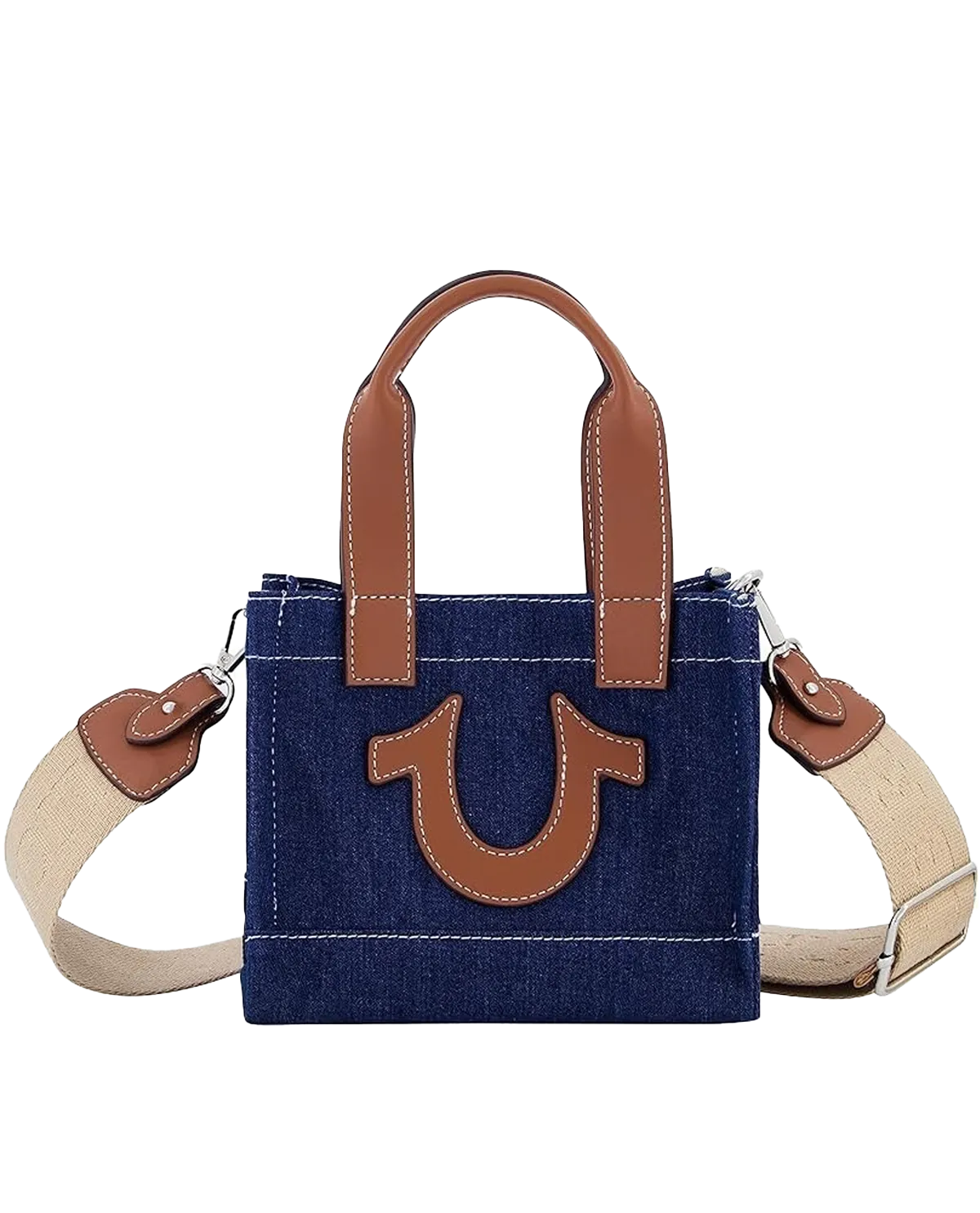 Mini Denim Tote w/Adjustable Shoulder Strap