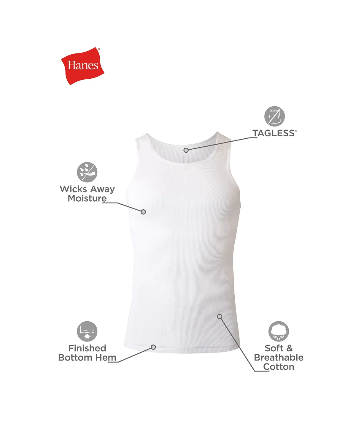 10-Pack Tagless Tanks