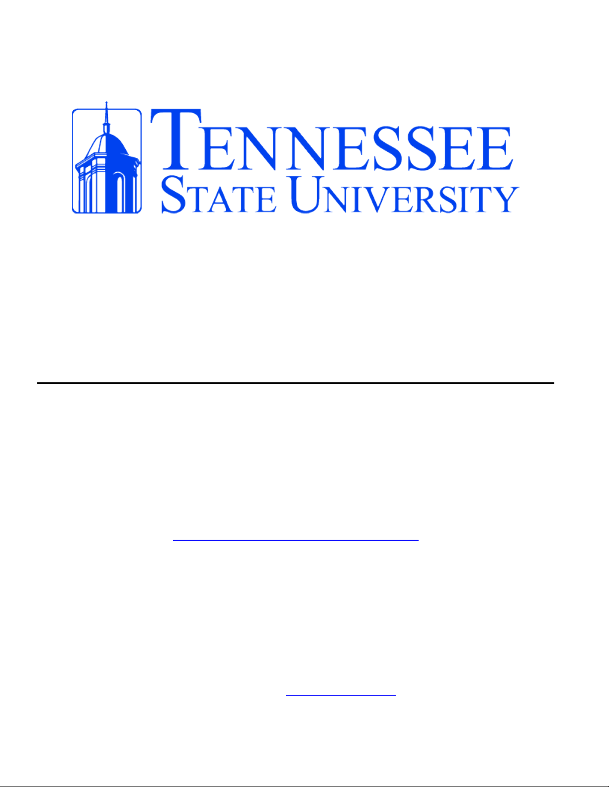 TENNESSEE STATE UNIVERSITY OCCUPATIONAL THERAPY STUDENT HANDBOOK 2022 – 2024 Updated August 2023