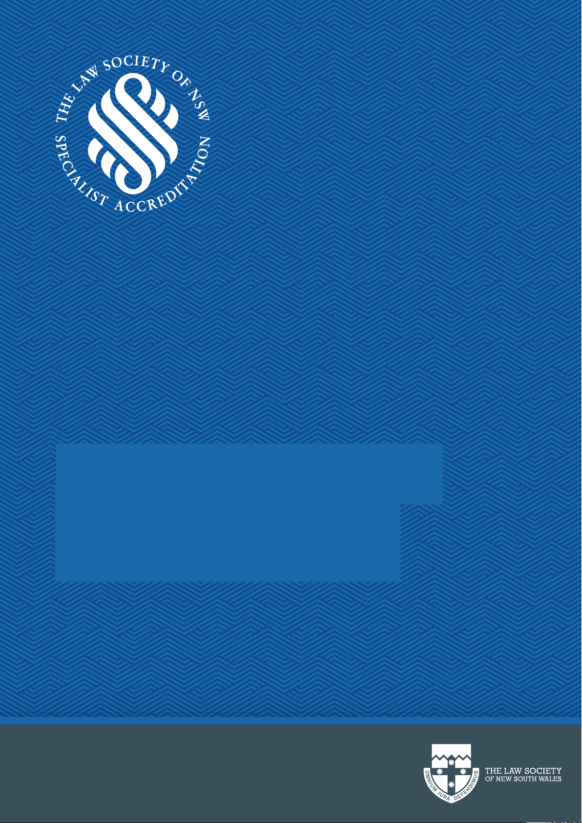SPECIALIST ACCREDITATION GUIDE TO APPLICATION AND ASSESSMENT 2024