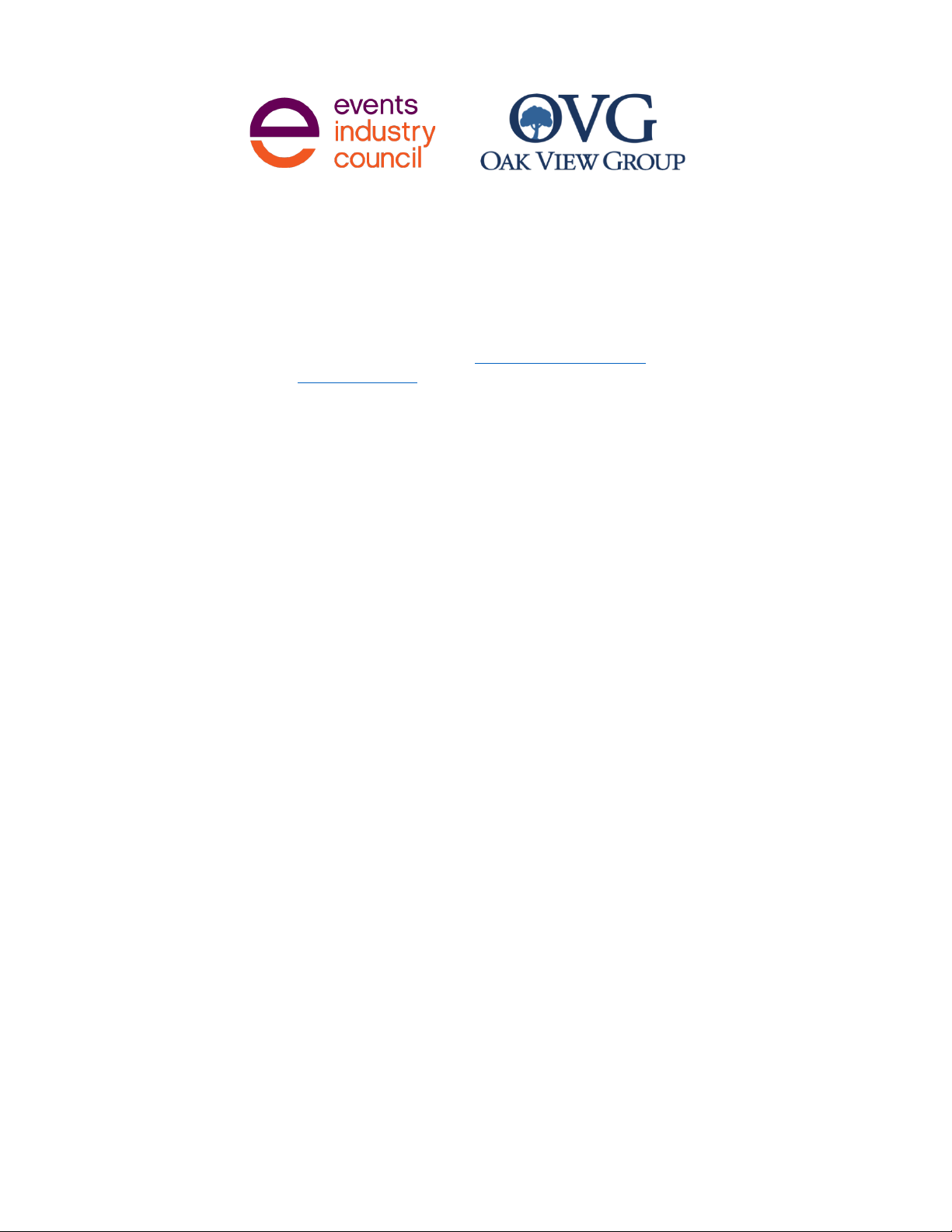 Events Industry Council and Oak View Group Announce Strategic Partnership