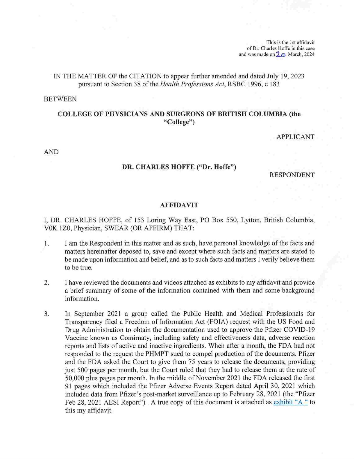 AFFIDAVIT