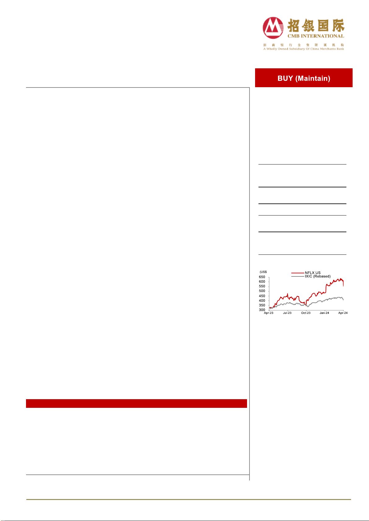 Netflix (NFLX US) Guiding higher OPM despite disclosure change