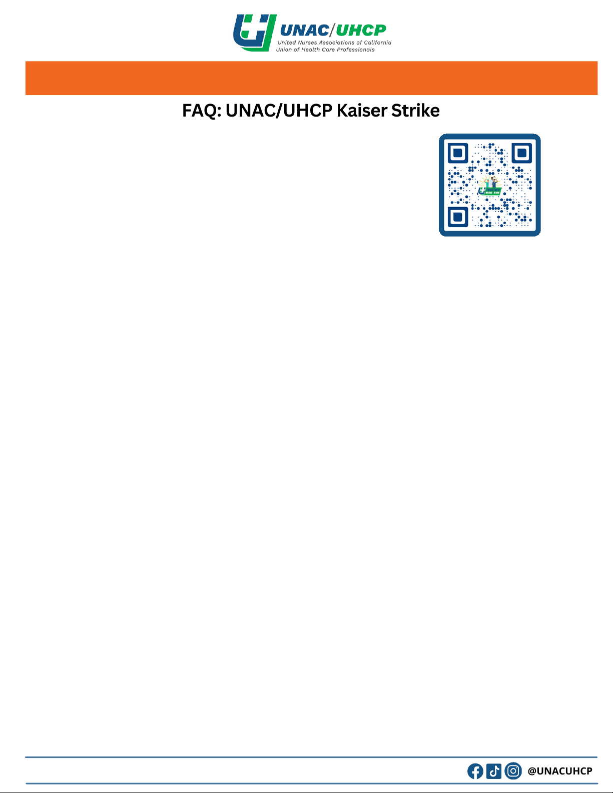 FAQ: UNAC/UHCP Kaiser Strike
