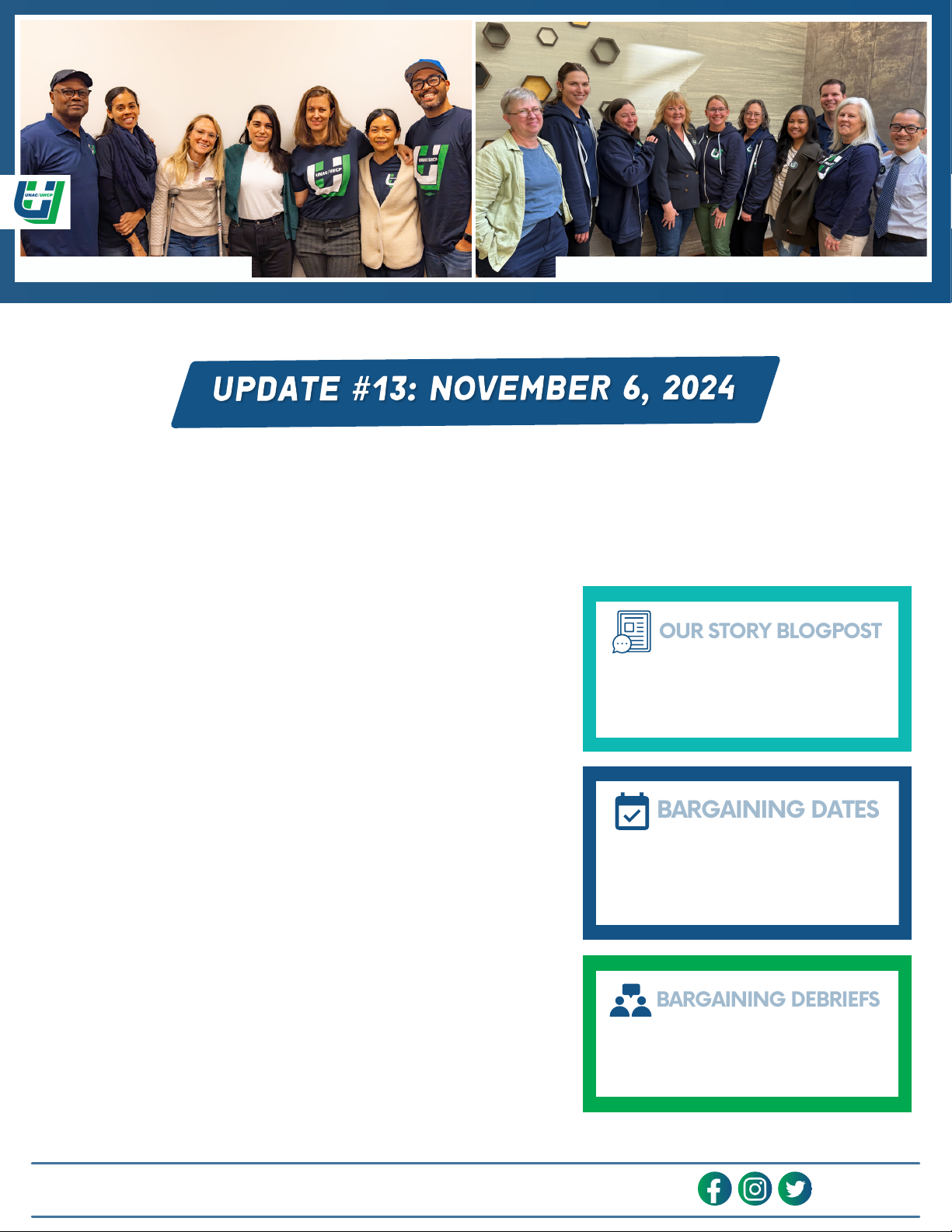 UNITED NURSE ANESTHETISTS OF NORTHERN CALIFORNIA BARGAINING UPDATE #13: NOVEMBER 6, 2024