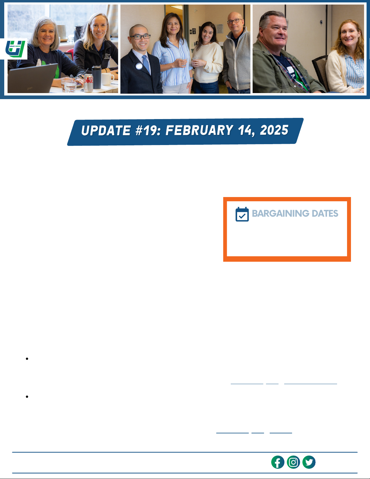 UNITED NURSE ANESTHETISTS OF NORTHERN CALIFORNIA BARGAINING UPDATE #19: FEBRUARY 14, 2025