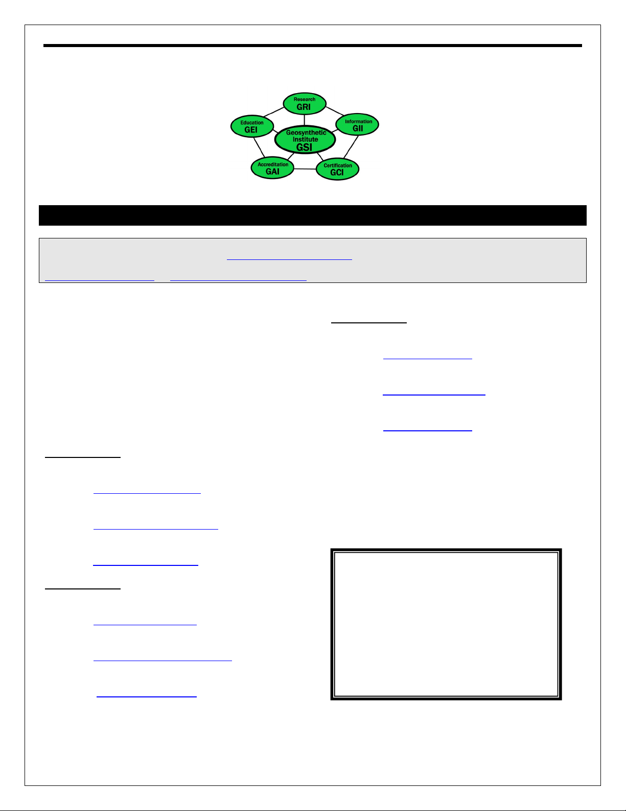The GSI Newsletter/Report
