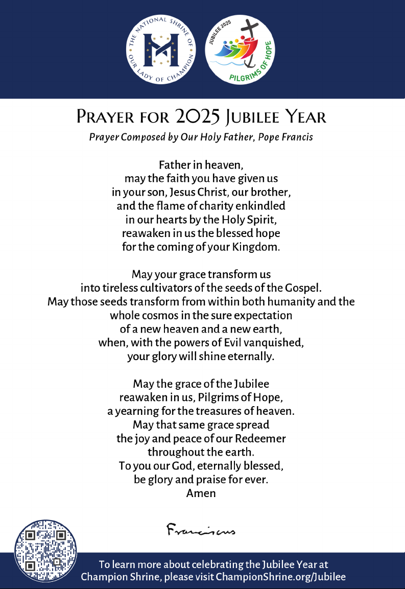 PRAYER FOR 2025 JUBILEE YEAR