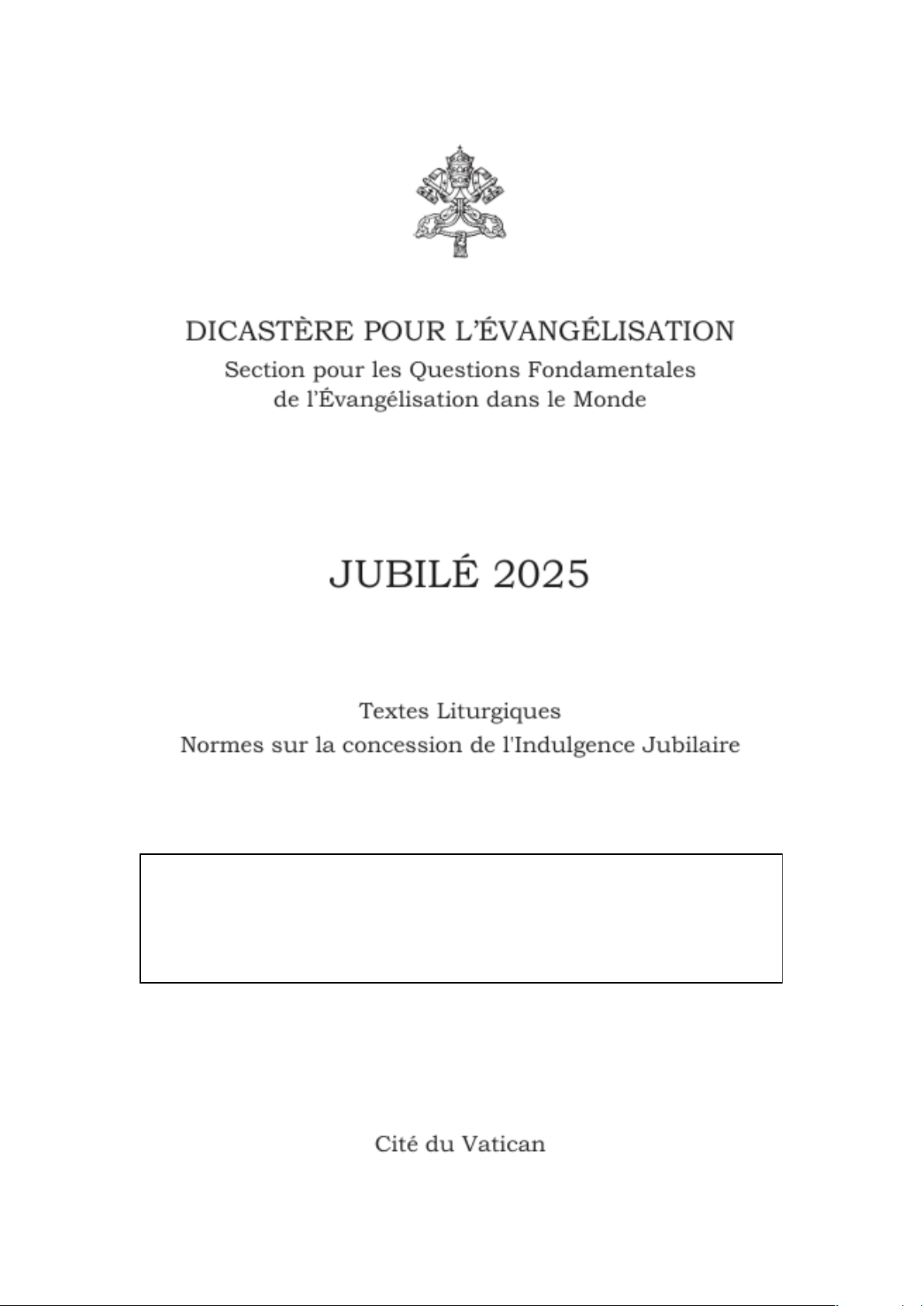 JUBILÉ 2025