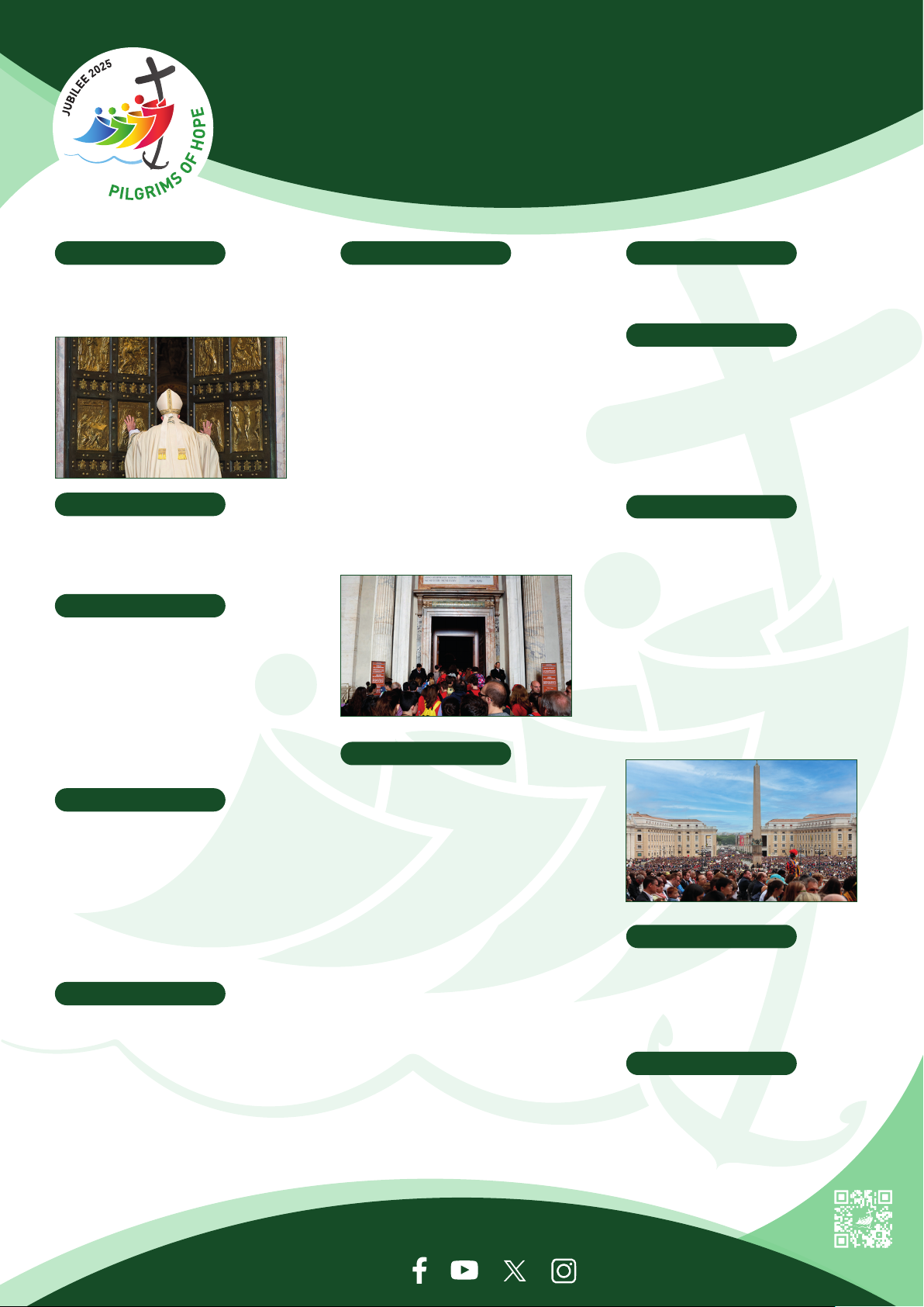 Jubilee 2025 GENERAL CALENDAR