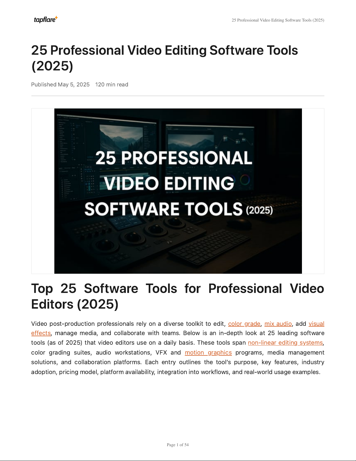 25 Professional Video Editing Software Tools (2025)