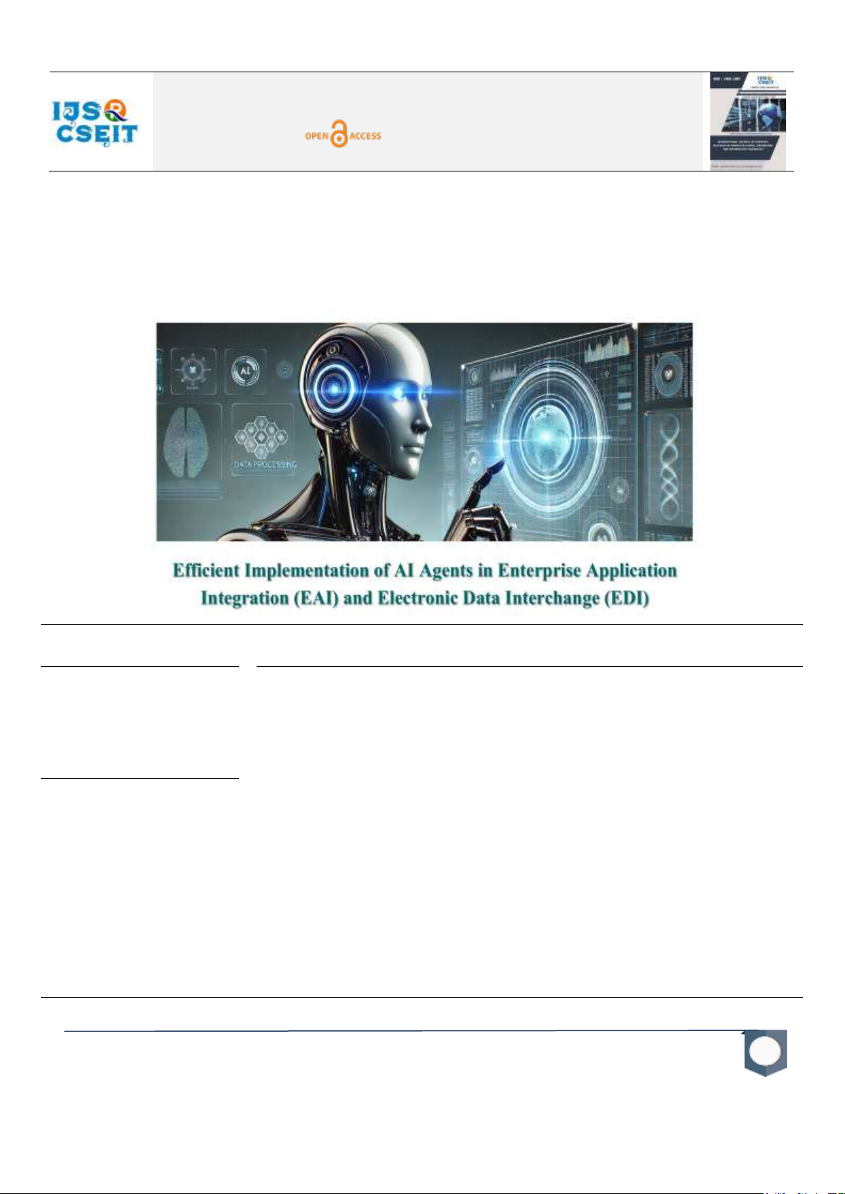 Efficient Implementation of AI Agents in Enterprise Application Integration (EAI) and Electronic Data Interchange (EDI)