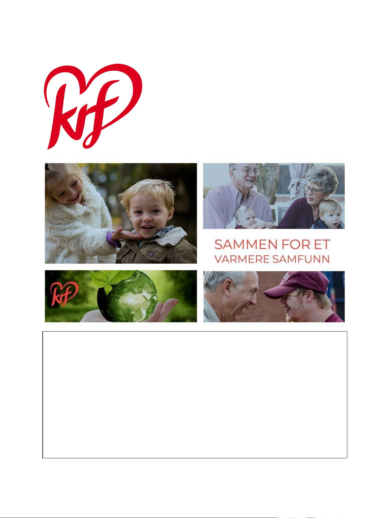Fylkestingsprogram Trøndelag KrF 2019-2023