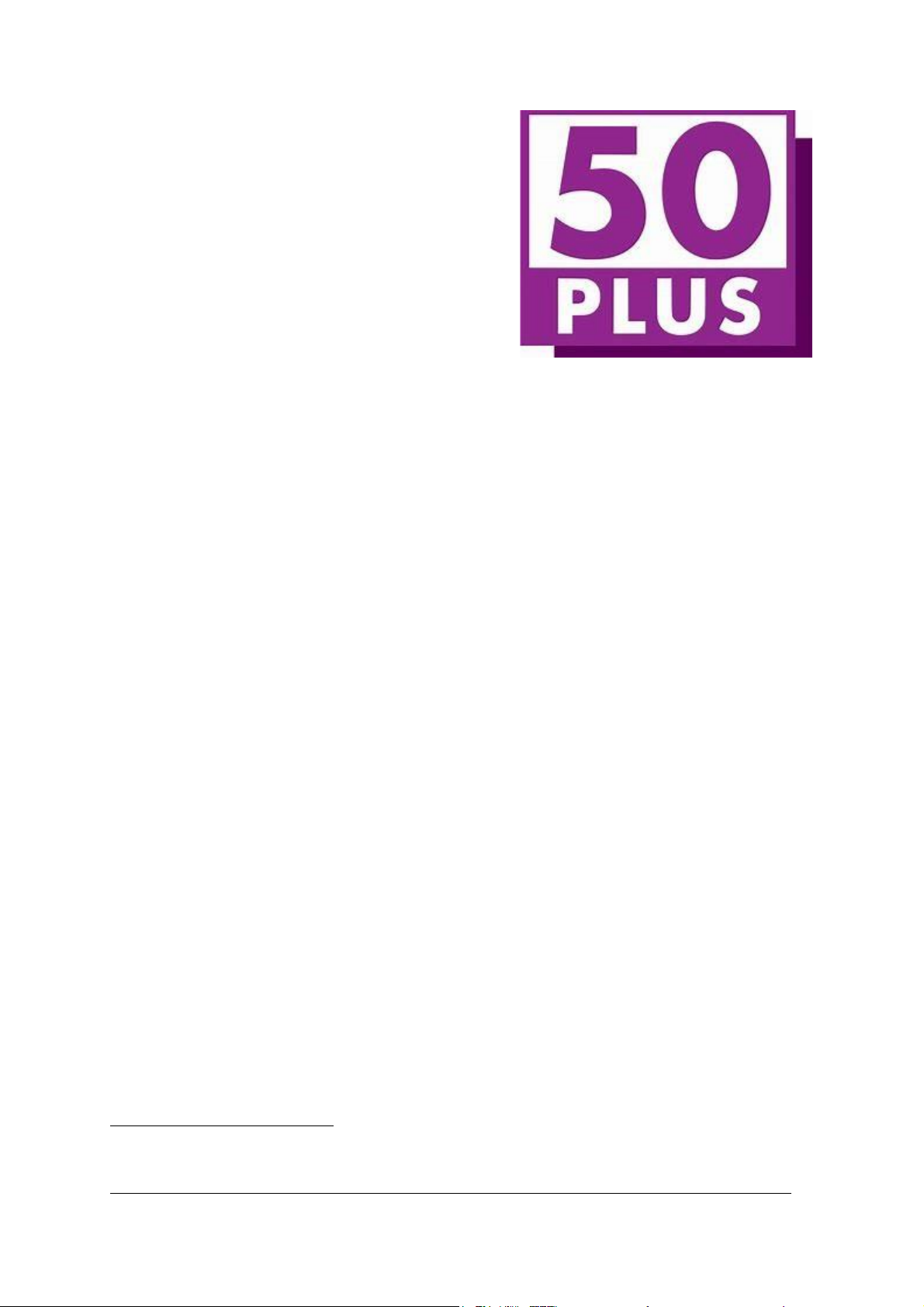 VERKIEZINGSPROGRAMMA 50PLUS 2023 - 2027
