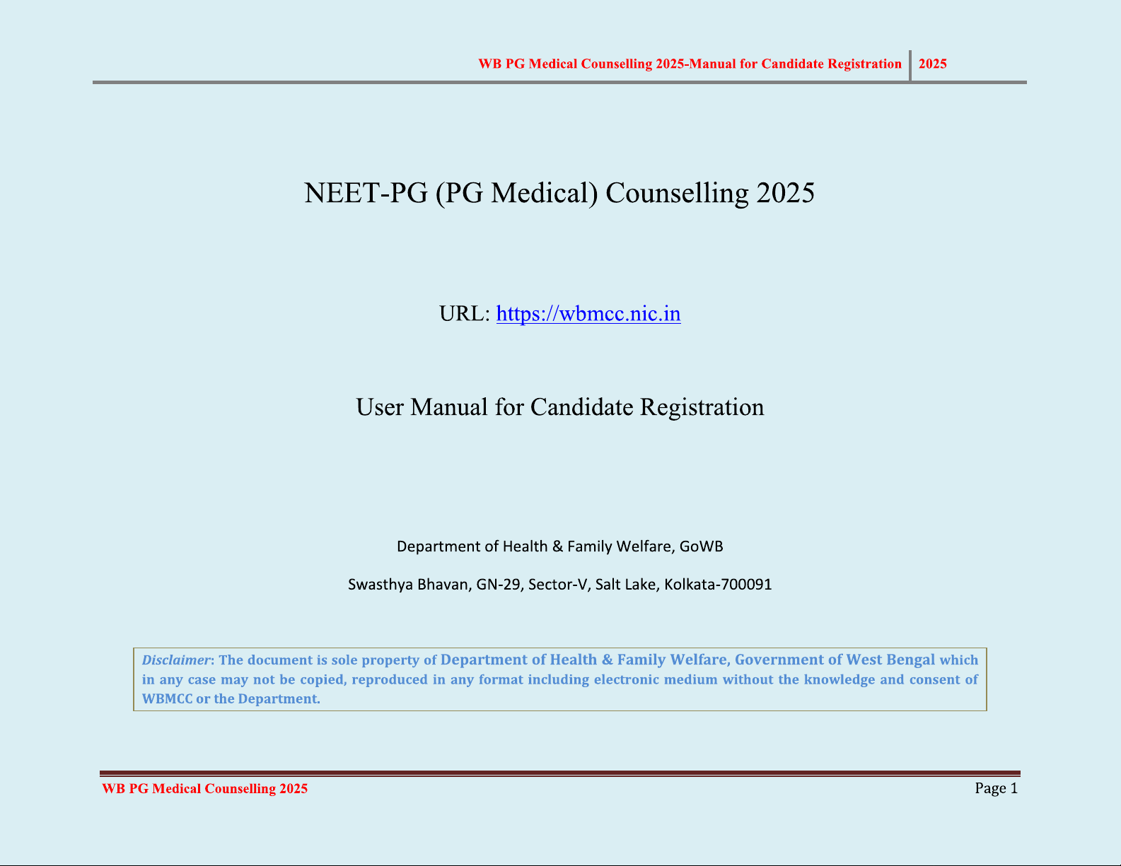 NEET-PG (PG Medical) Counselling 2025