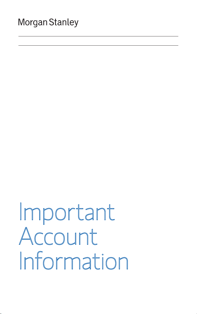 Important Account Information