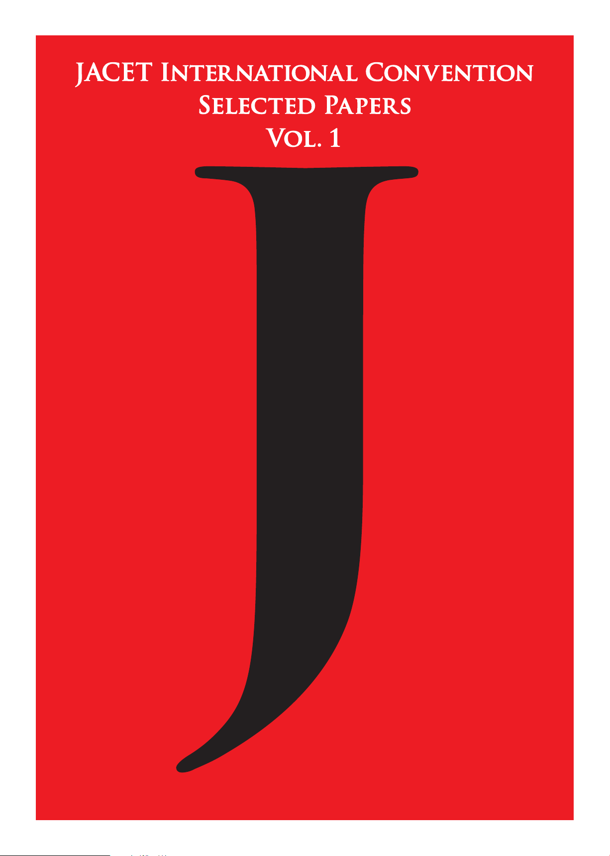 JACET International Convention Selected Papers Vol. 1