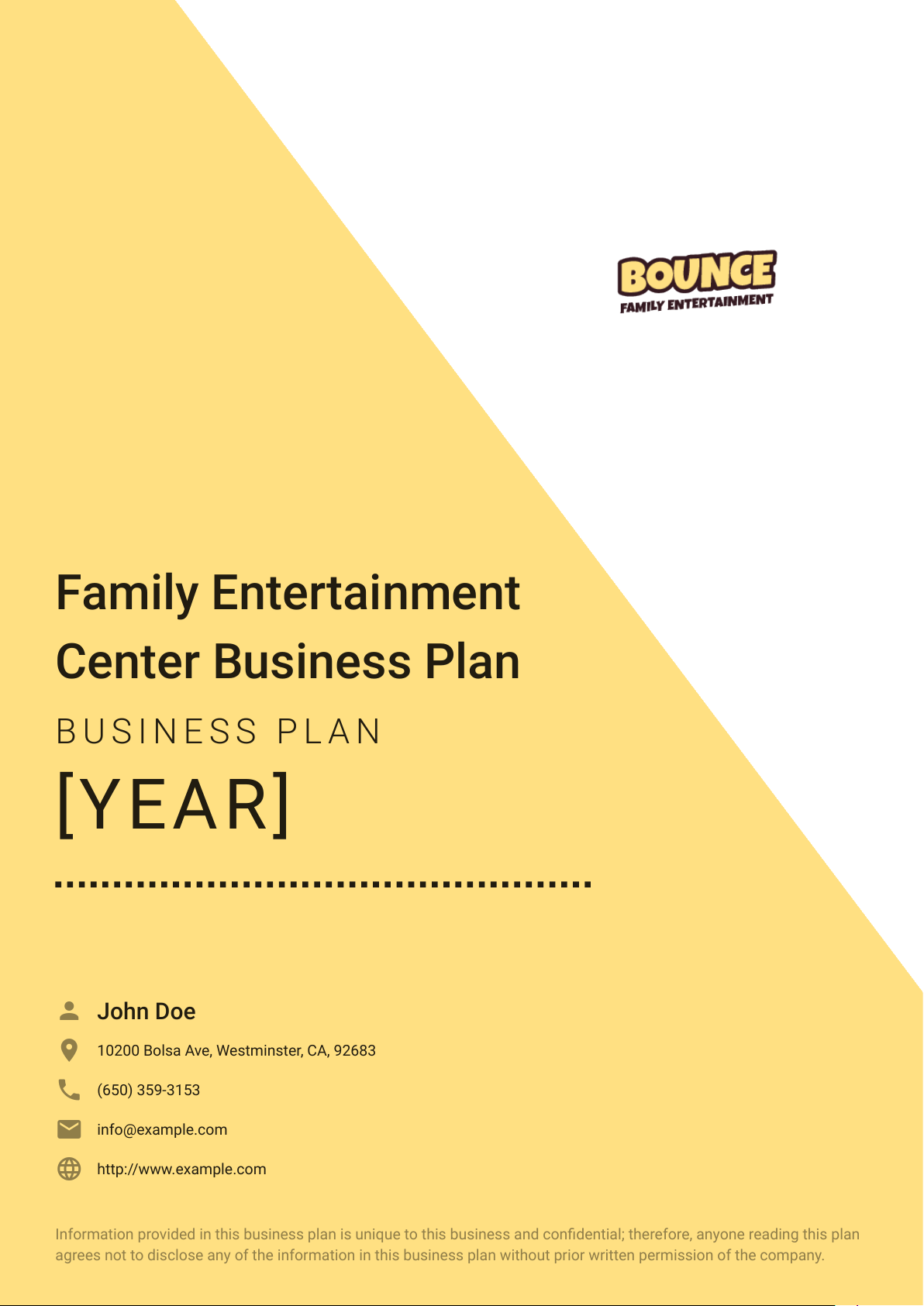 Family Entertainment Center Business Plan