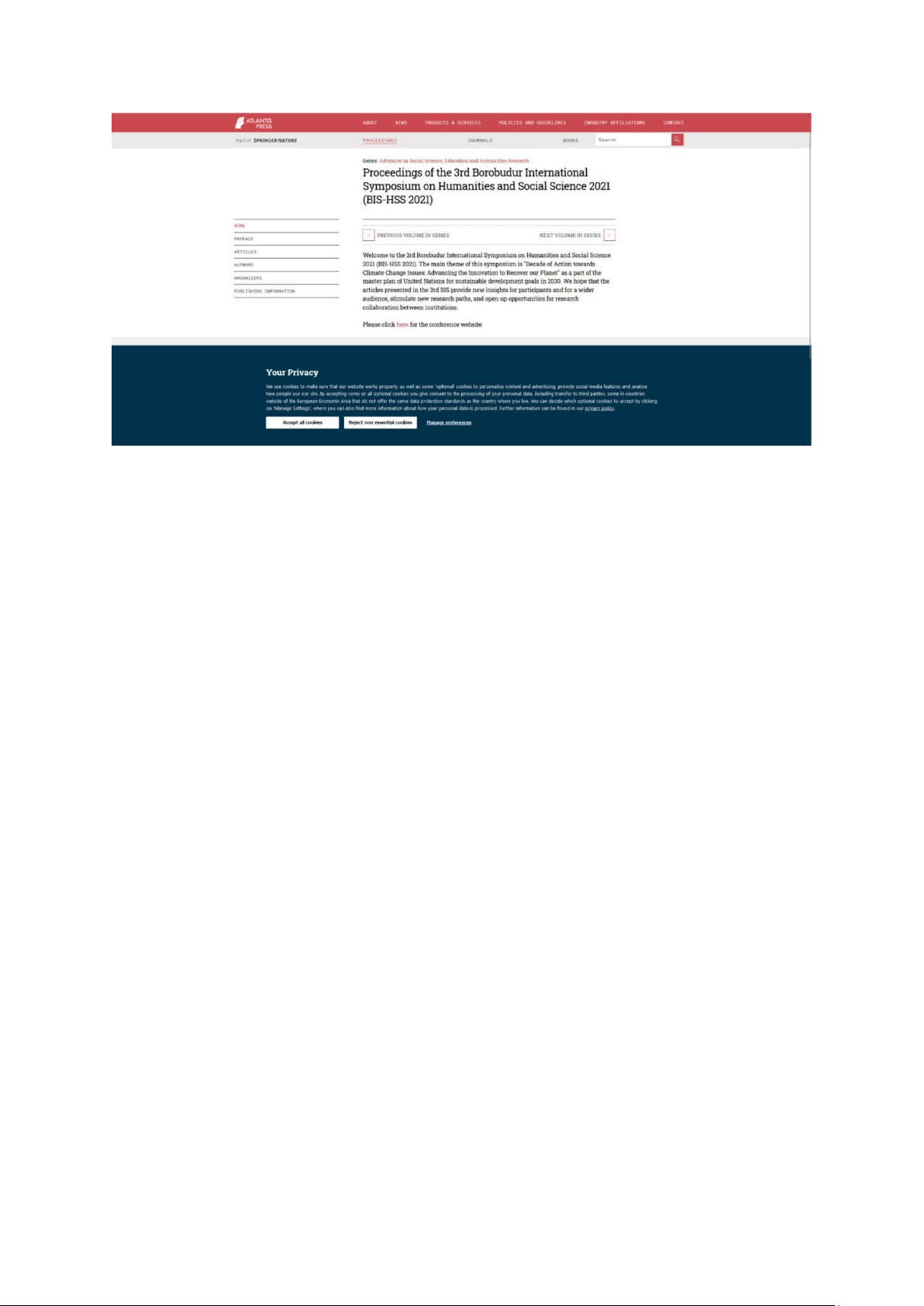 Proceedings of the 3rd Borobudur International Symposium on Humanities and Social Science 2021 (BIS-HSS 2021)