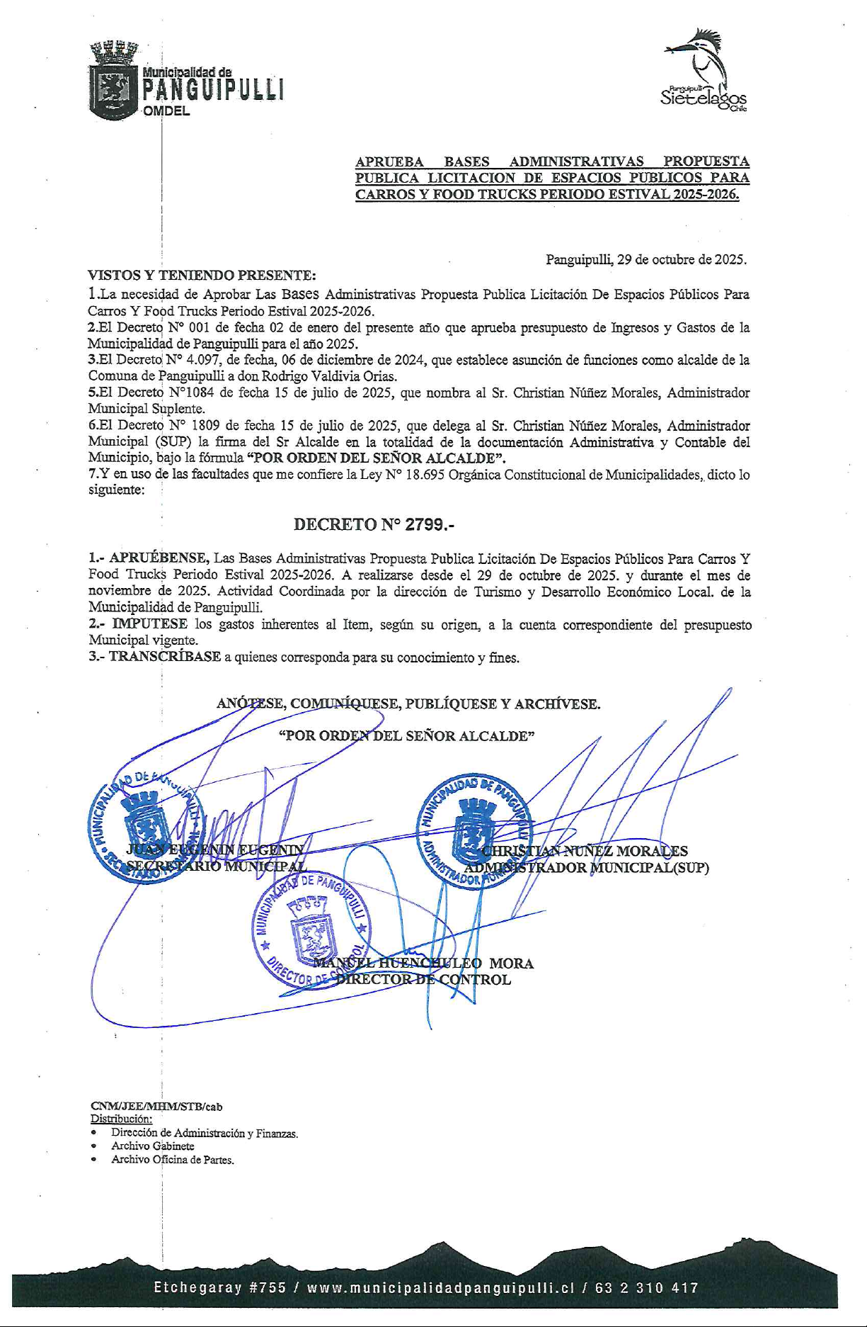 BASES ADMINISTRATIVAS PROPUESTA PÚBLICA LICITACIÓN DE ESPACIOS PÚBLICOS PARA CARROS Y FOOD TRUCKS PERÍODO ESTIVAL 2025-2026
