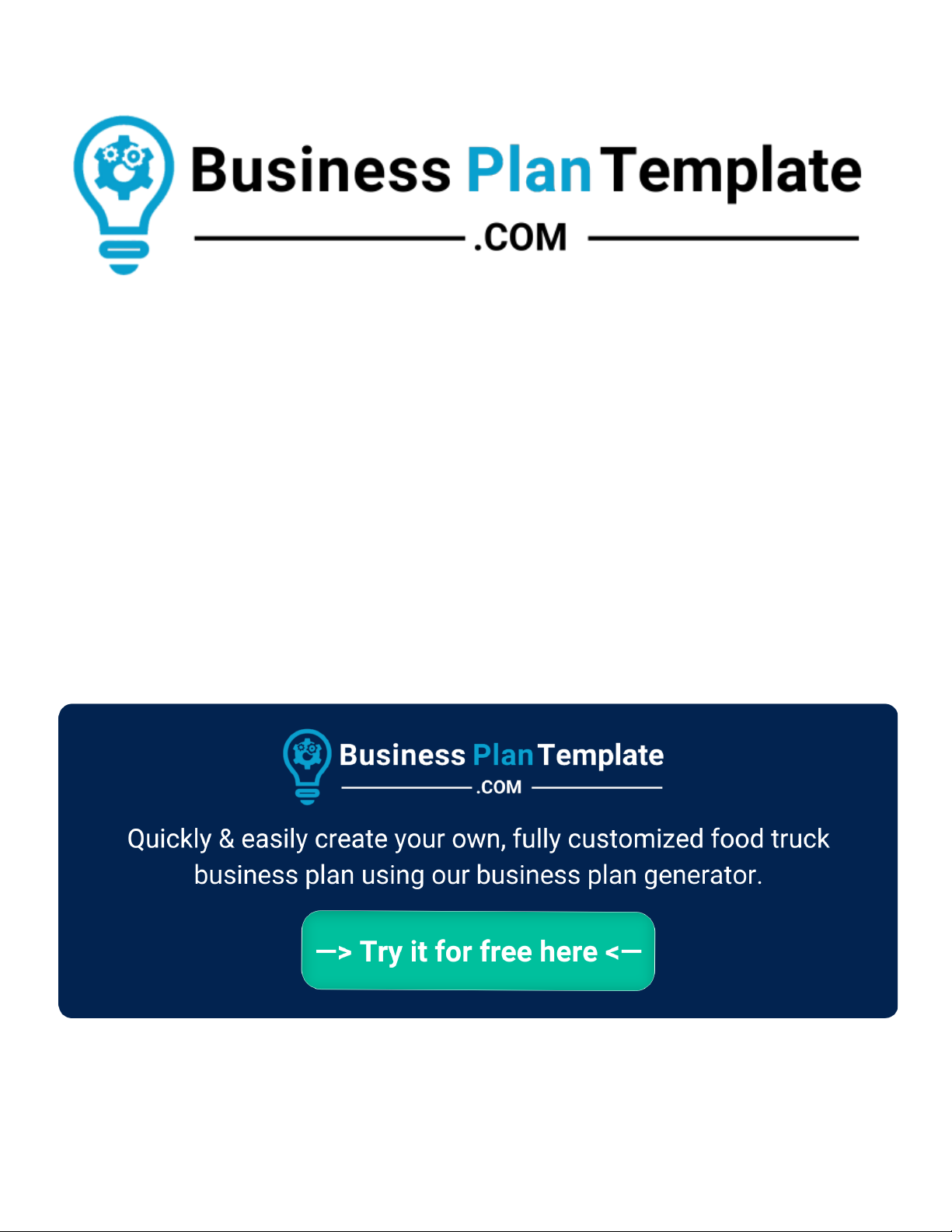 Food Truck Business Plan PDF