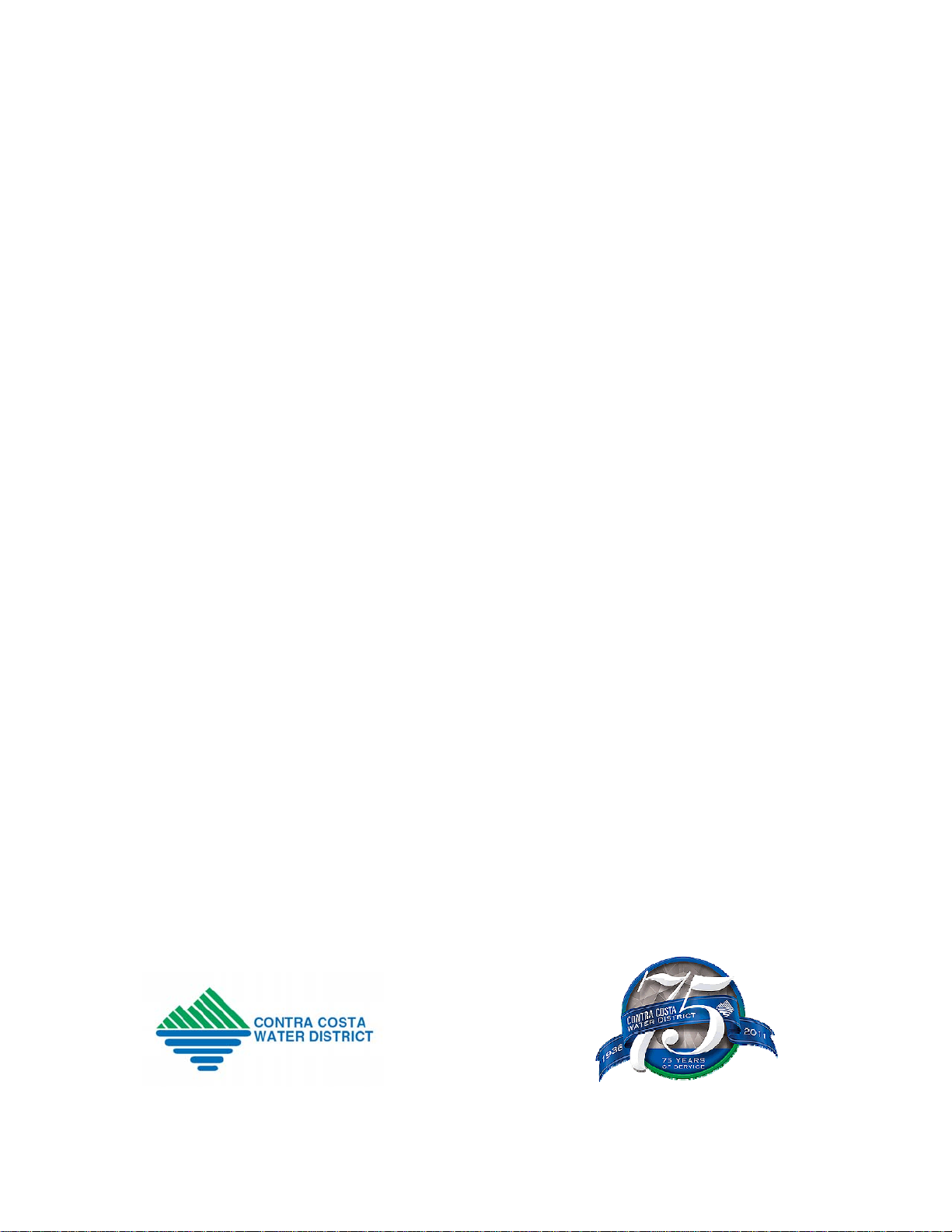 Water Management Plan REPORT TO THE UNITED STATES BUREAU OF RECLAMATION ON CCWD’s WATER CONSERVATION PROGRAM AND ACTIVITIES
