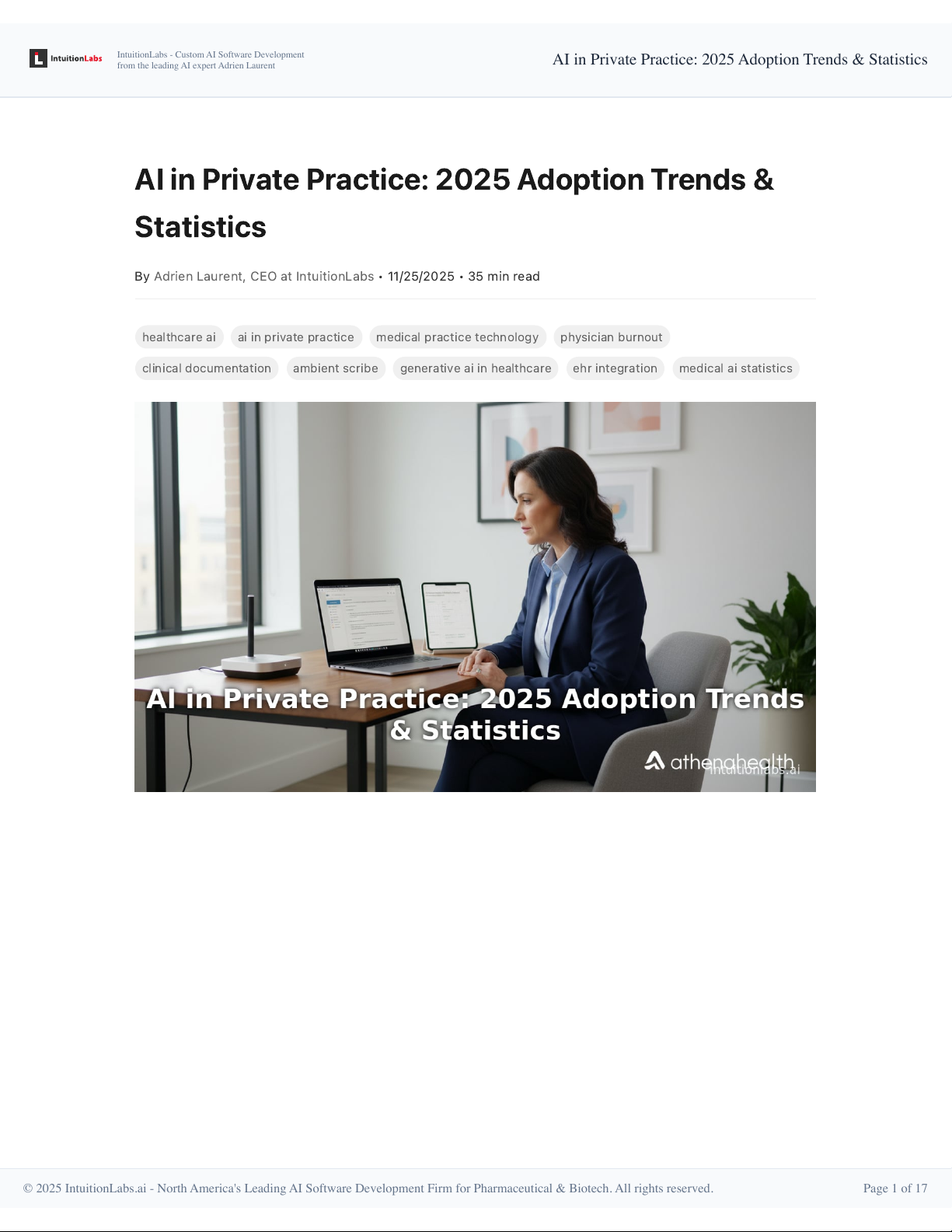 AI in Private Practice: 2025 Adoption Trends & Statistics