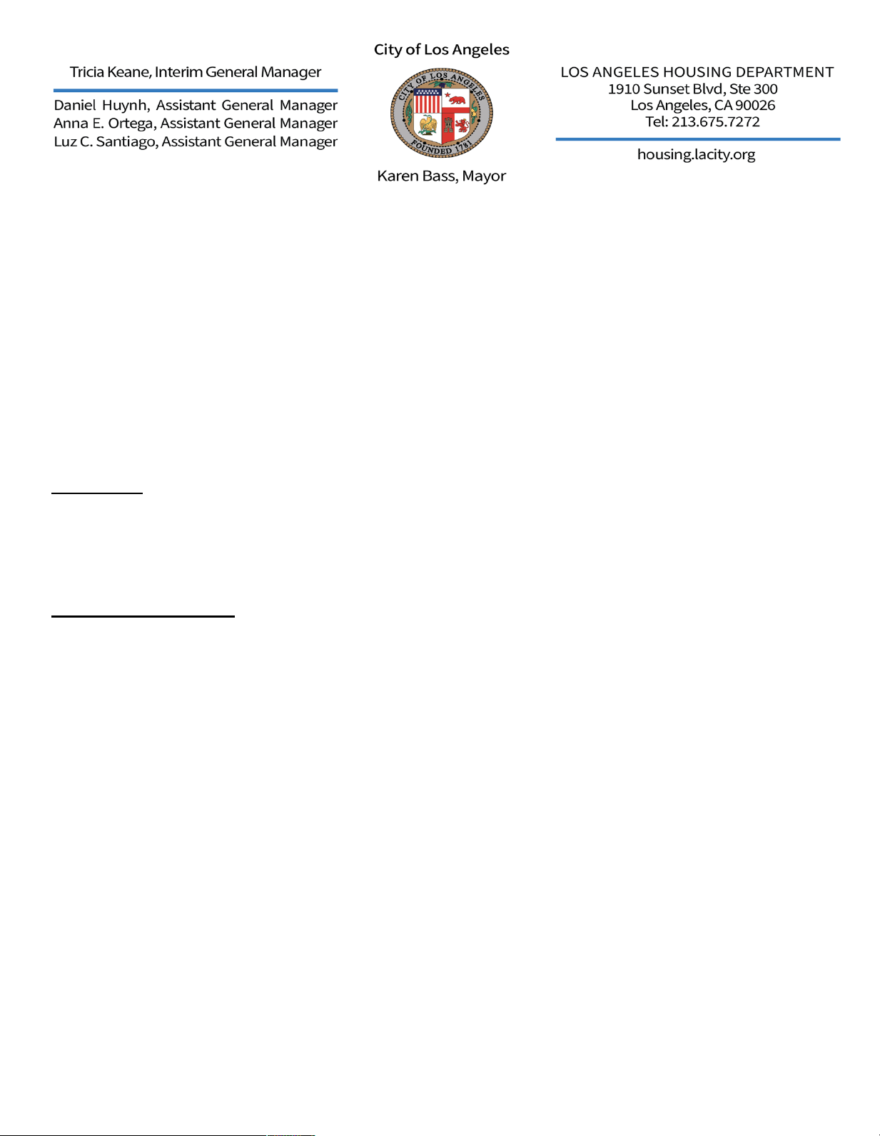 LAHD Report - Economic Study Findings and RSO Annual Allowable Rent Increase Recommendations