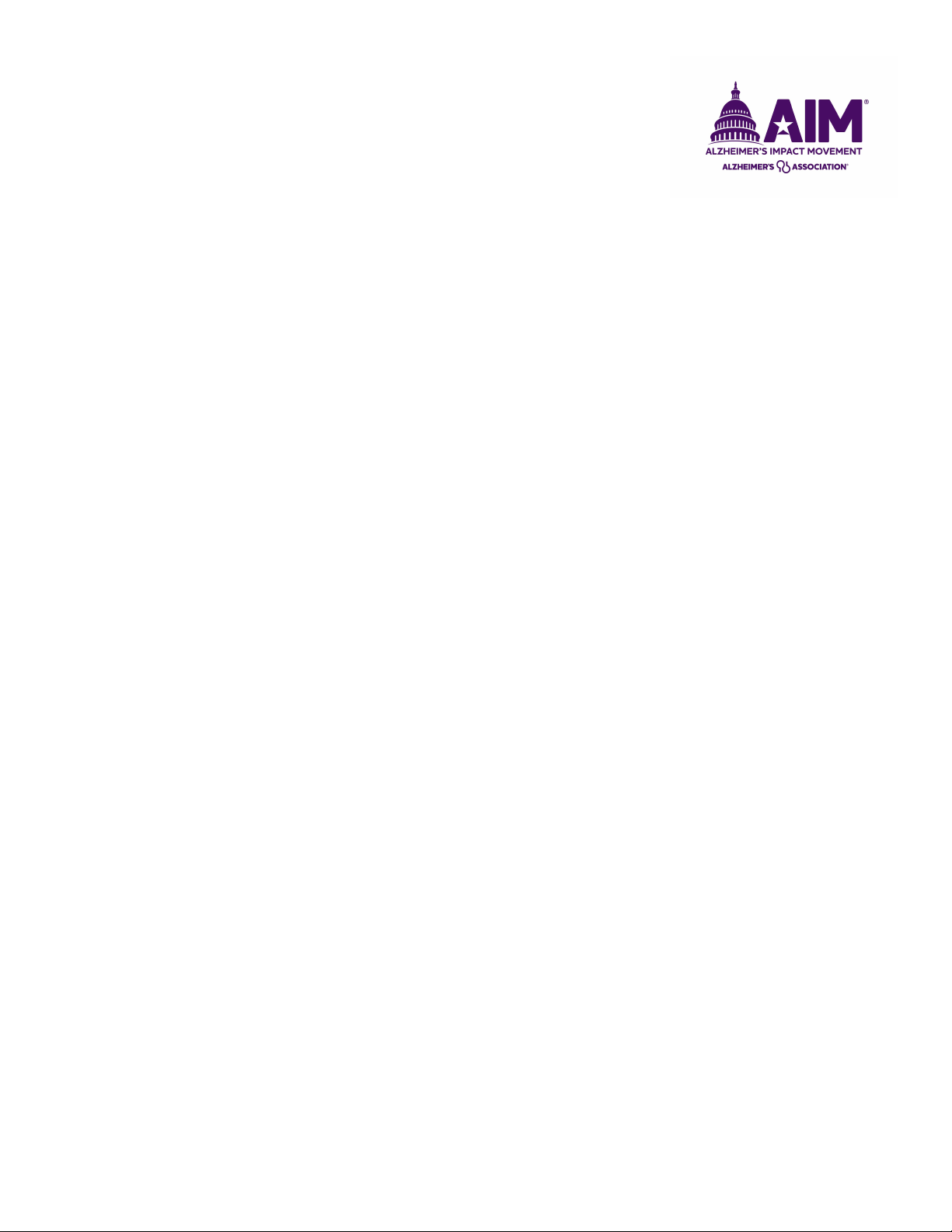 Alzheimer's Association and Alzheimer's Impact Movement Statement for the Record