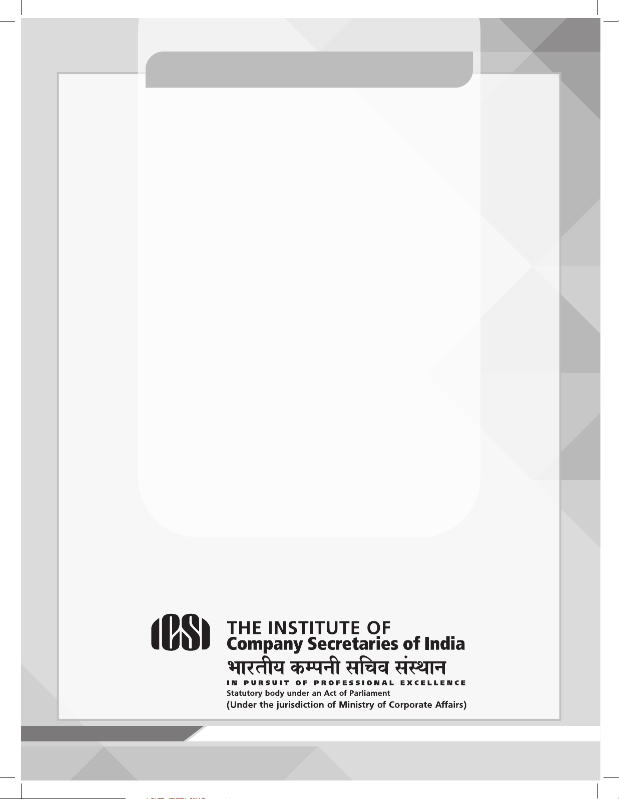 ENVIRONMENTAL, SOCIAL AND GOVERNANCE (ESG) – PRINCIPLES & PRACTICE