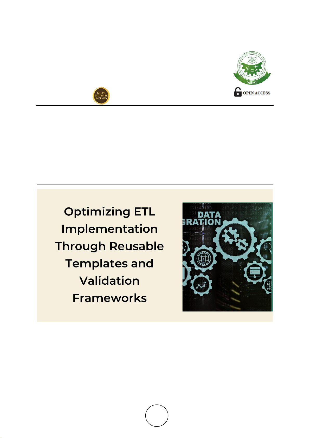 Optimizing ETL Implementation Through Reusable Templates and Validation Frameworks