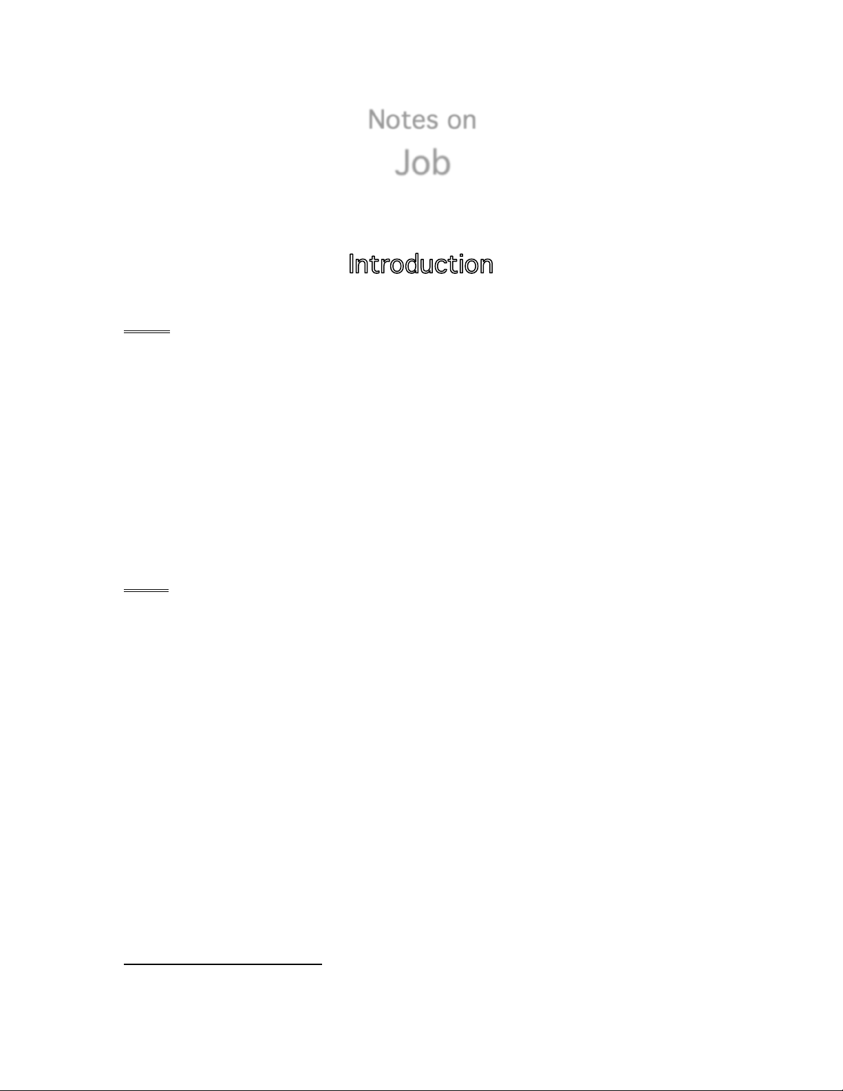 Notes on Job