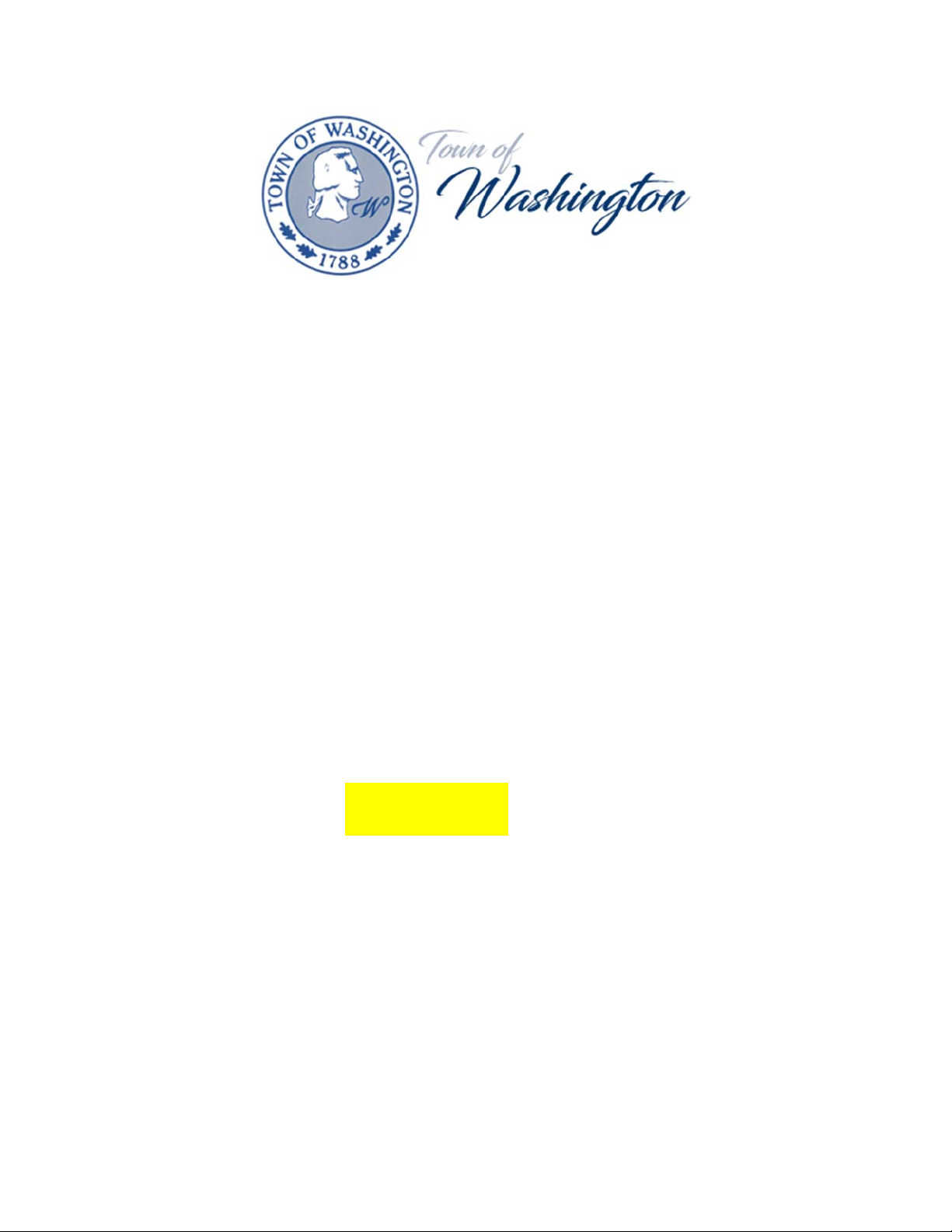 Town of Washington Comprehensive Plan Update